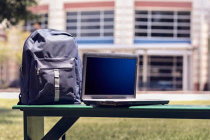 Laptop with backpack