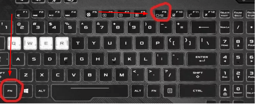 Check the Fn key combination