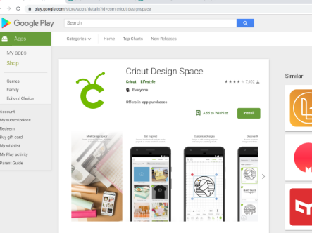 Cricut Design Space app